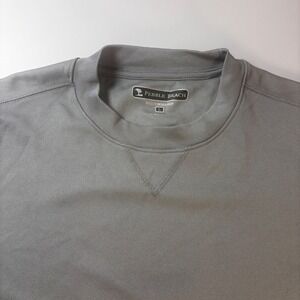 Pebble Beach Performance Pullover Crewneck Sweatshirt Gray Mens‎ L Golf Athletic